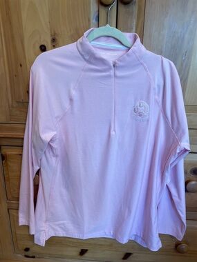 Peter Millar Light Pink Quarter-Zip Long Sleeve Top